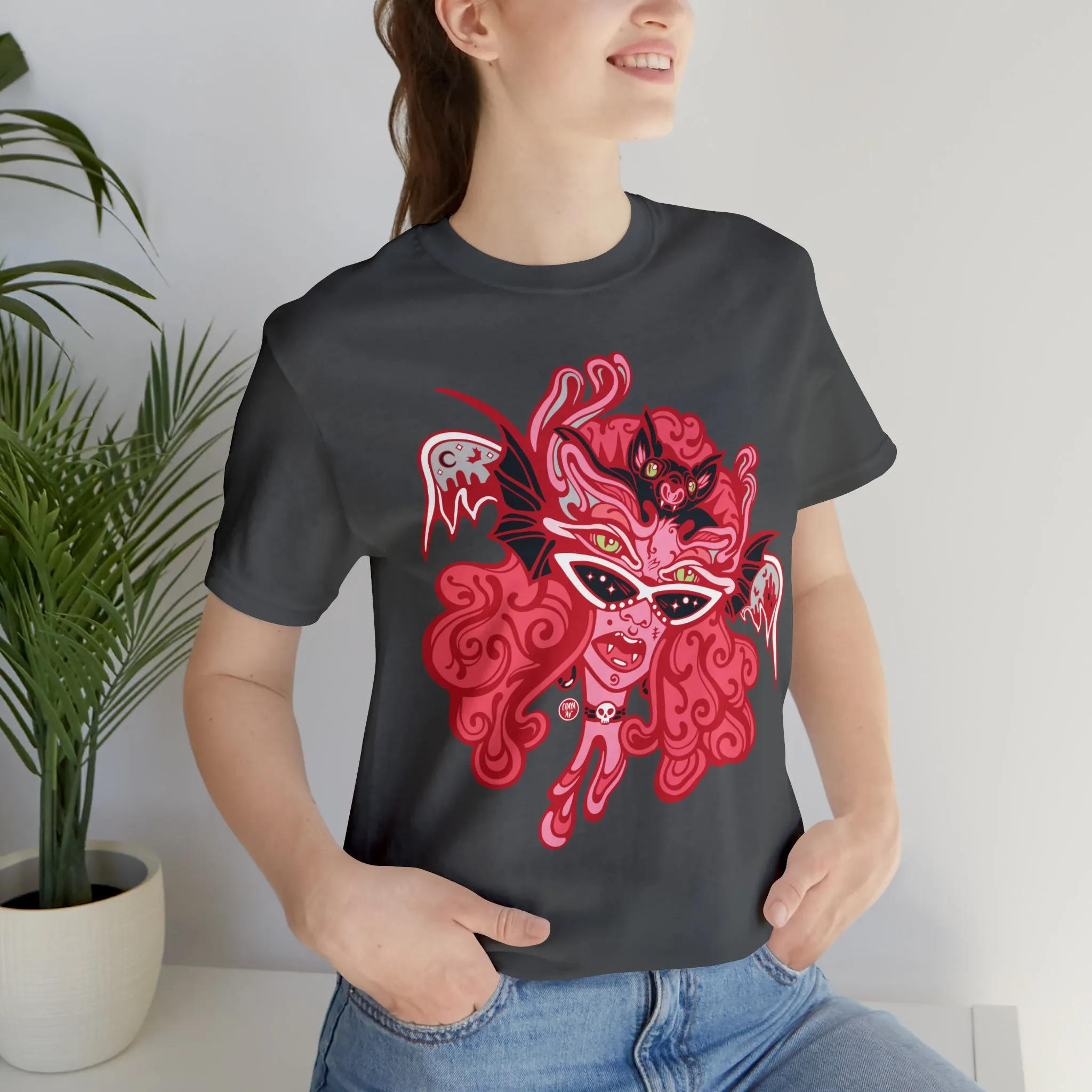 Blood Bae (RED) by Chaya Av Unisex Short Sleeve T-Shirt DTG (16 Colors Available)