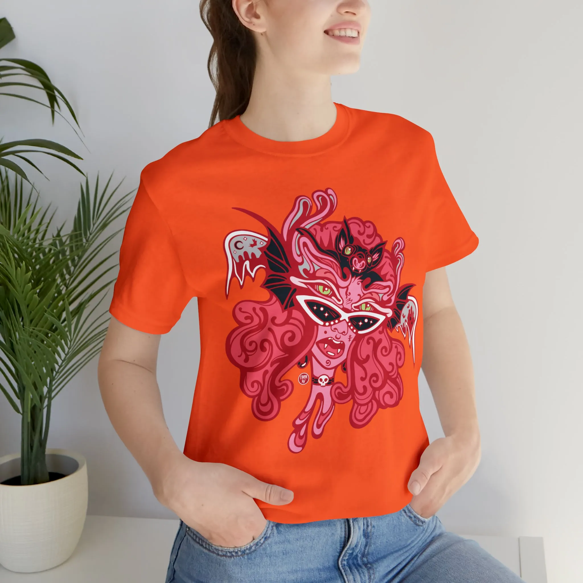 Blood Bae (RED) by Chaya Av Unisex Short Sleeve T-Shirt DTG (16 Colors Available)