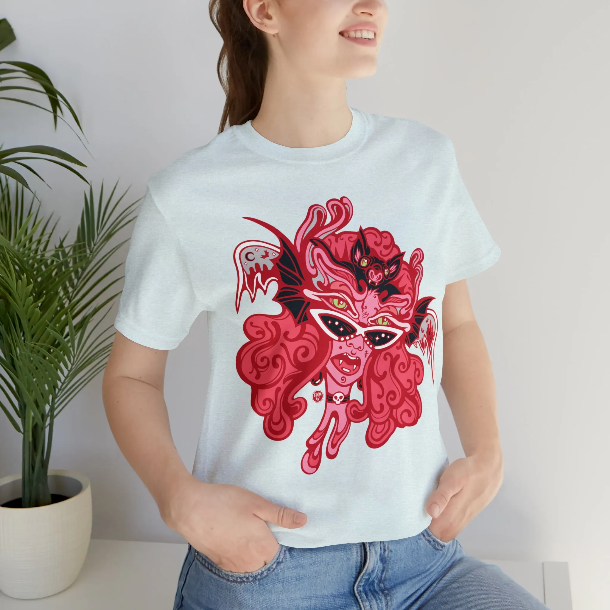 Blood Bae (RED) by Chaya Av Unisex Short Sleeve T-Shirt DTG (16 Colors Available)