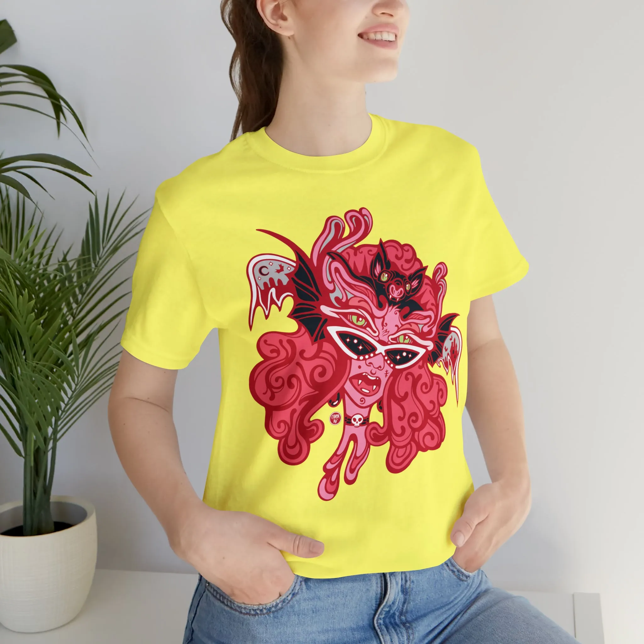 Blood Bae (RED) by Chaya Av Unisex Short Sleeve T-Shirt DTG (16 Colors Available)