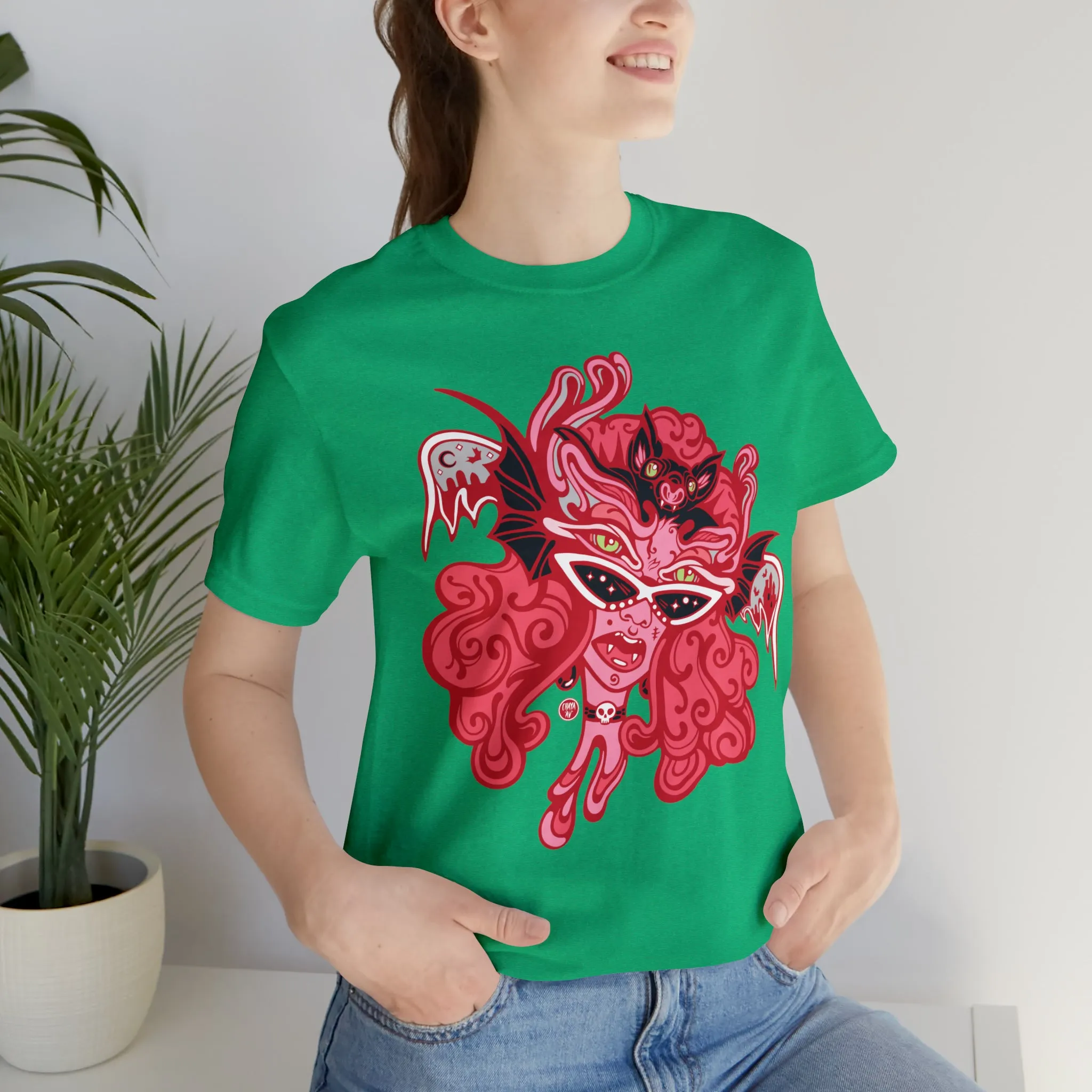 Blood Bae (RED) by Chaya Av Unisex Short Sleeve T-Shirt DTG (16 Colors Available)