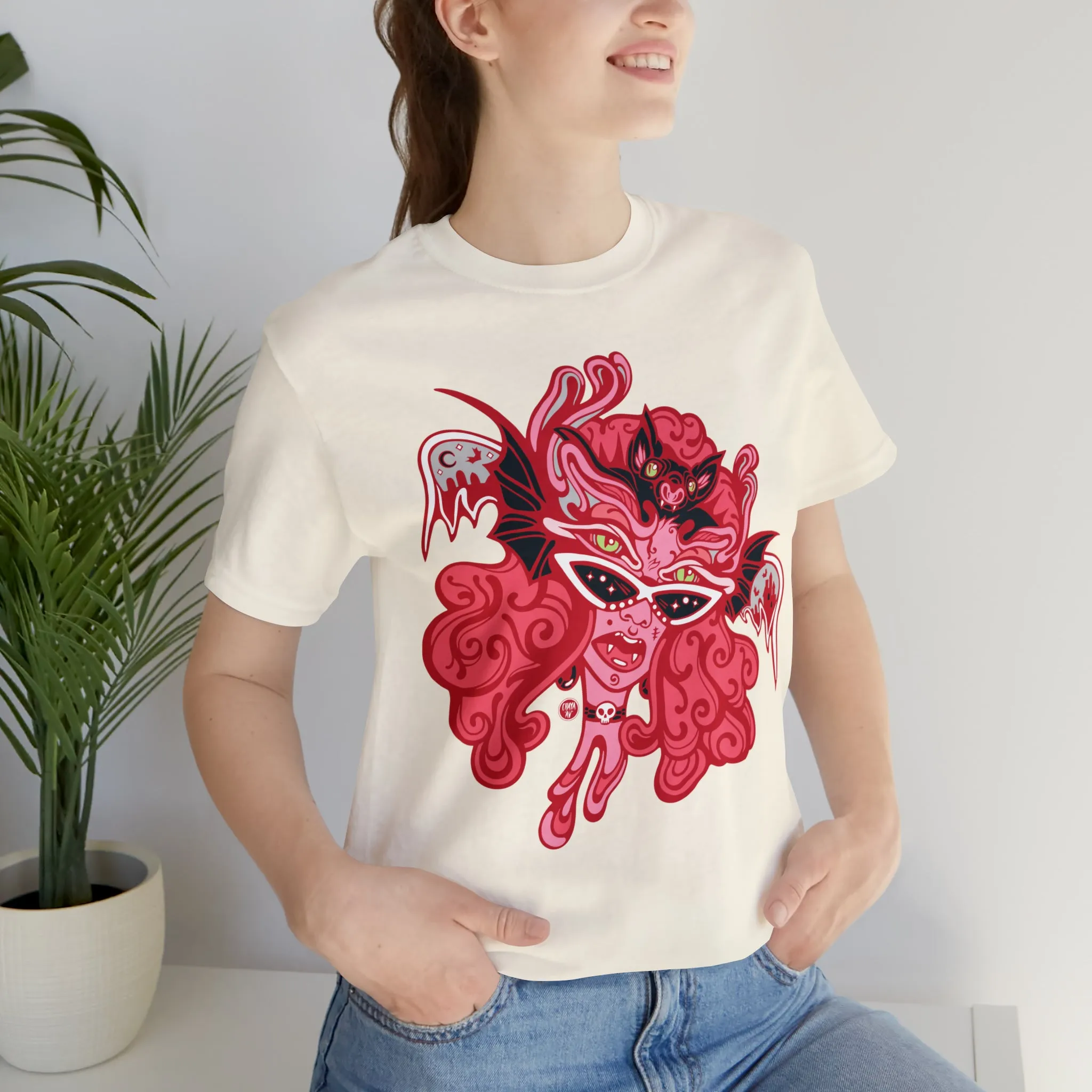 Blood Bae (RED) by Chaya Av Unisex Short Sleeve T-Shirt DTG (16 Colors Available)