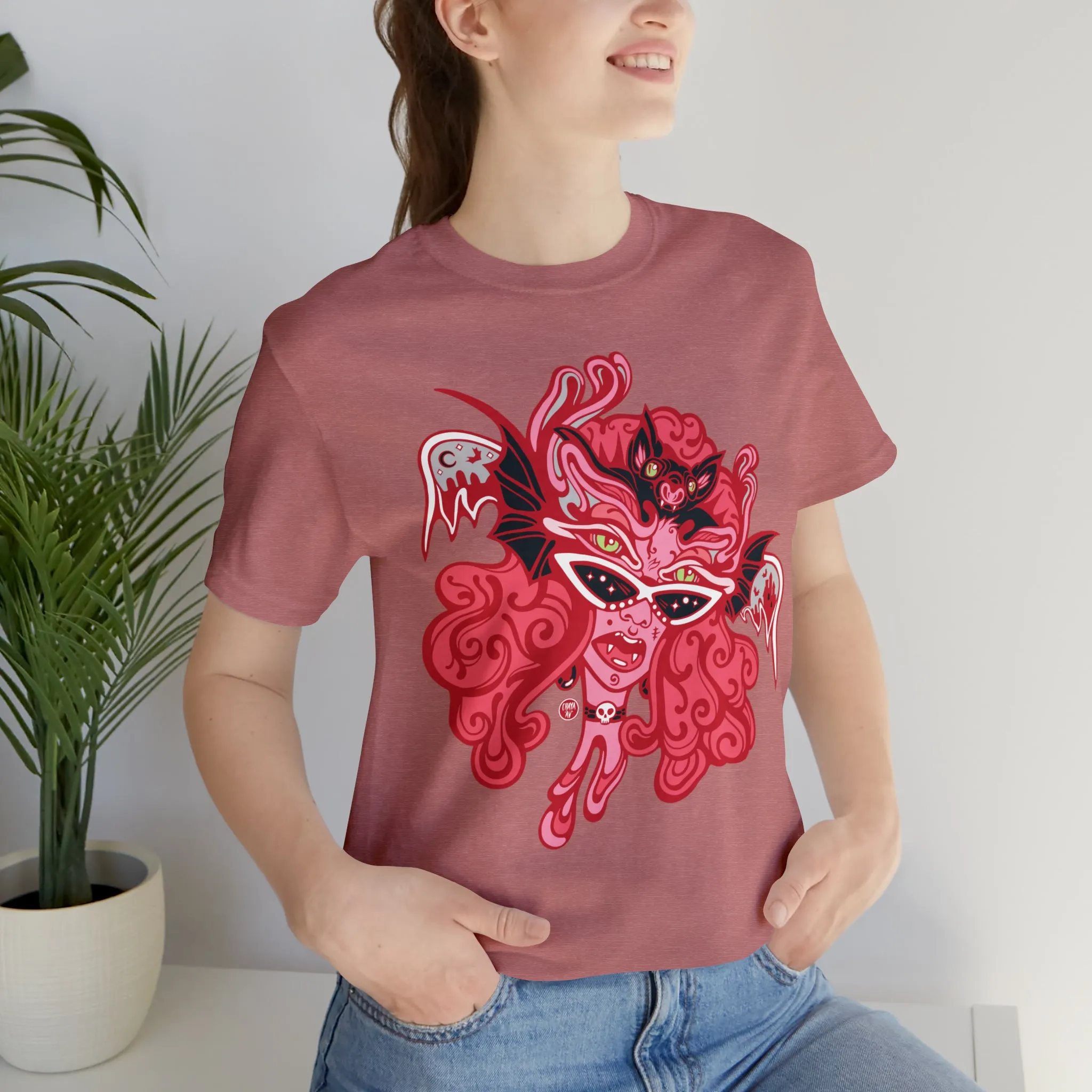 Blood Bae (RED) by Chaya Av Unisex Short Sleeve T-Shirt DTG (16 Colors Available)