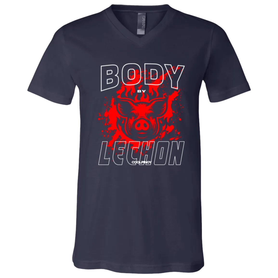 Body By Lechon Unisex Jersey V-Neck T-Shirt