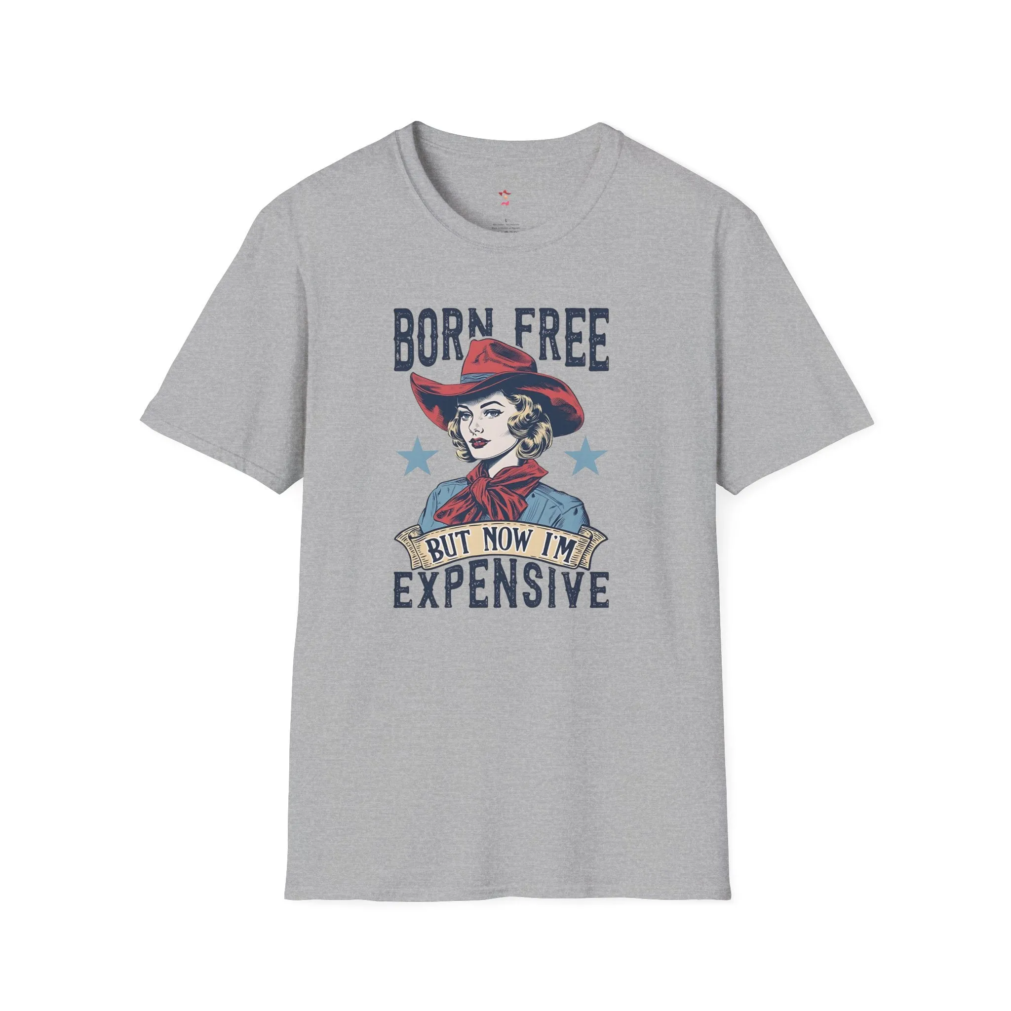 Born Free Tee, Cowgirl Tee, 4th of July, Softstyle T-Shirt