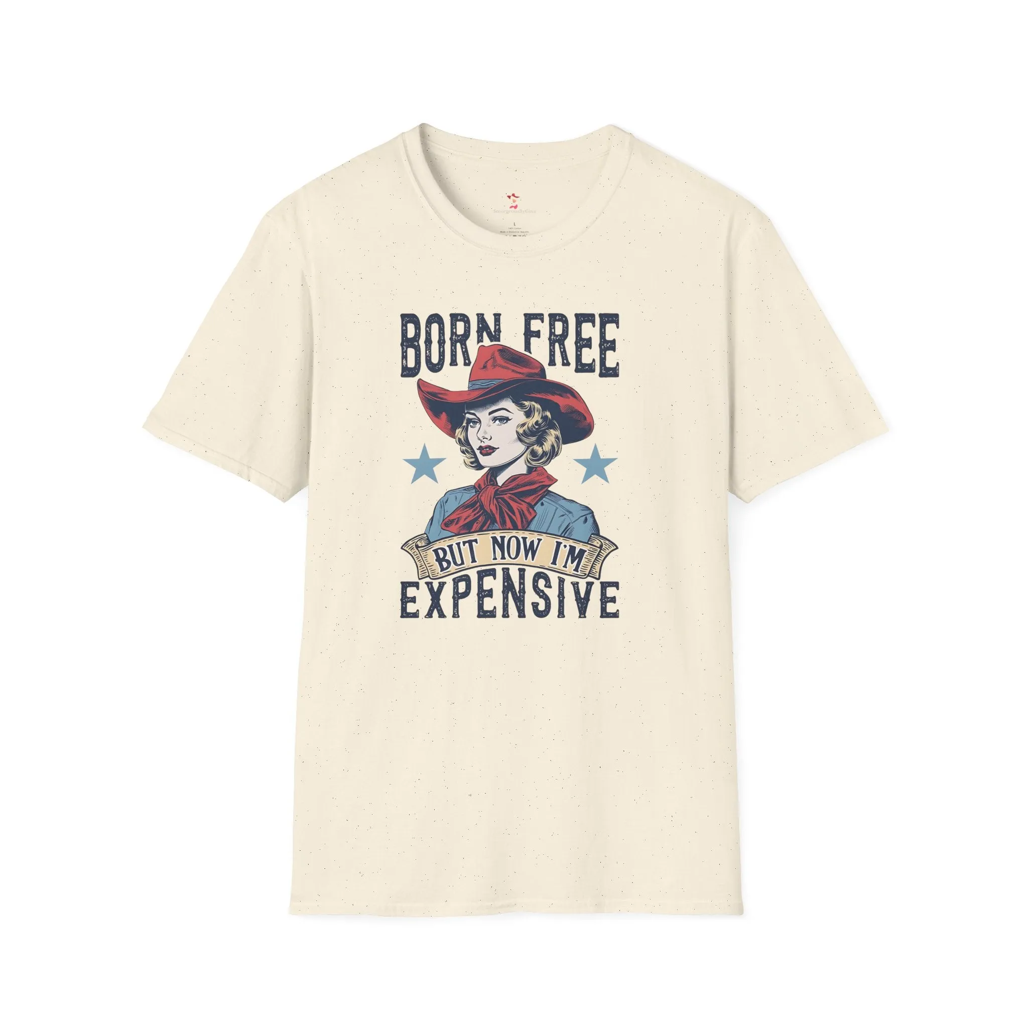 Born Free Tee, Cowgirl Tee, 4th of July, Softstyle T-Shirt
