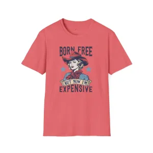 Born Free Tee, Cowgirl Tee, 4th of July, Softstyle T-Shirt