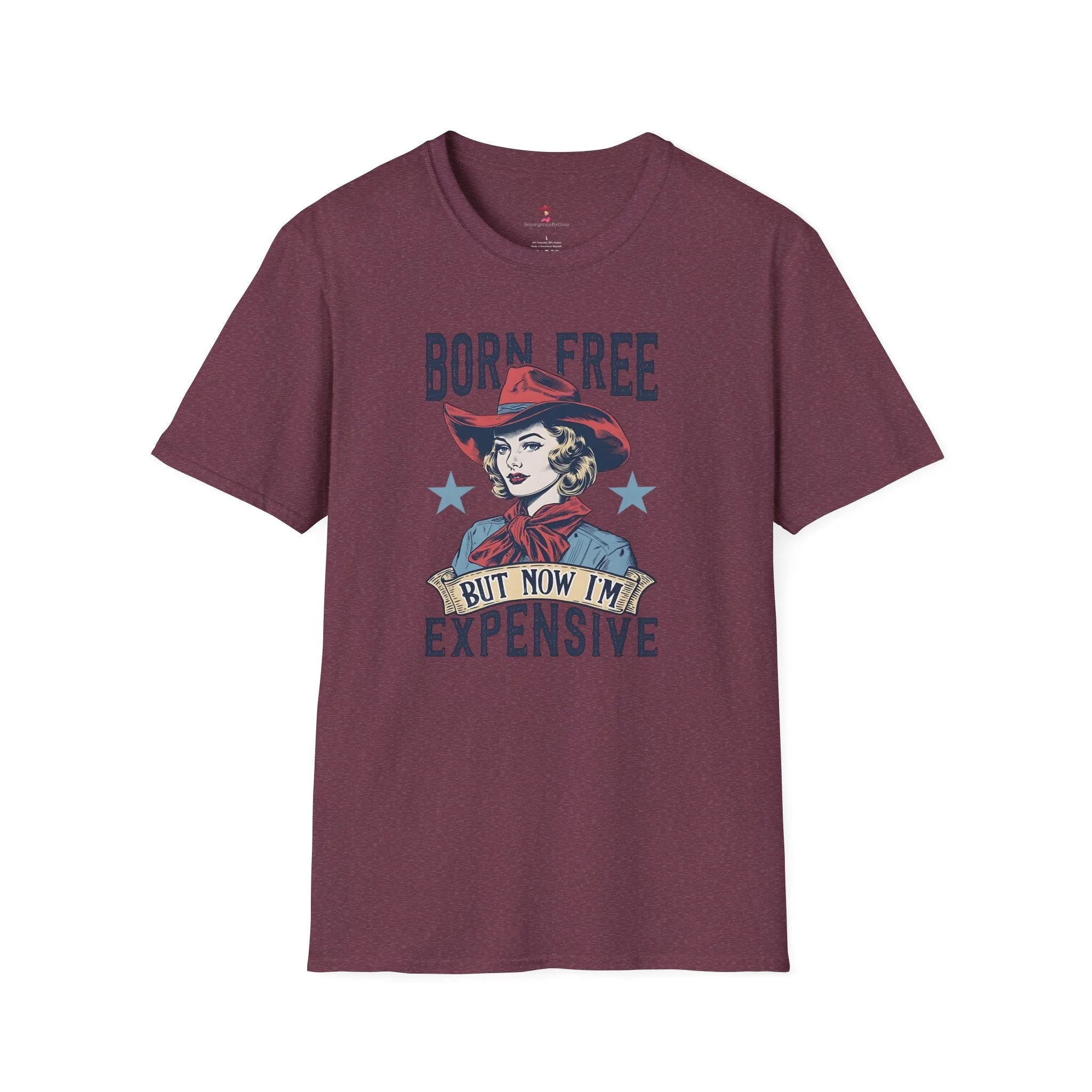 Born Free Tee, Cowgirl Tee, 4th of July, Softstyle T-Shirt