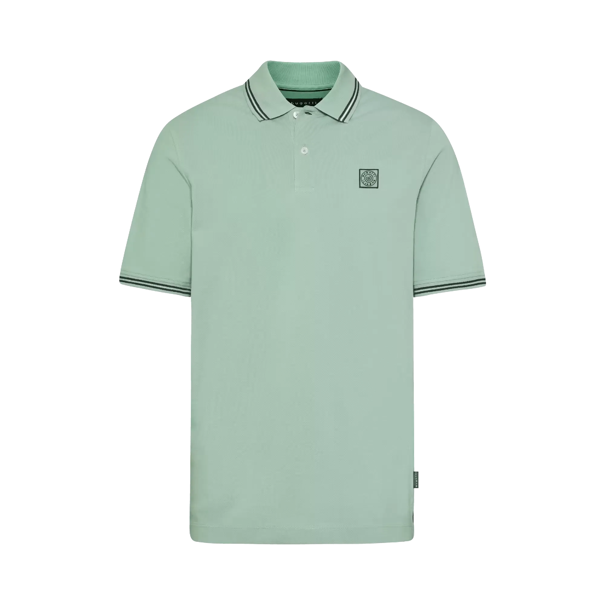 Bugatti Men's Golf T Shirt With Contrasting Stripes in Mint