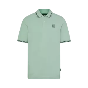 Bugatti Men's Golf T Shirt With Contrasting Stripes in Mint