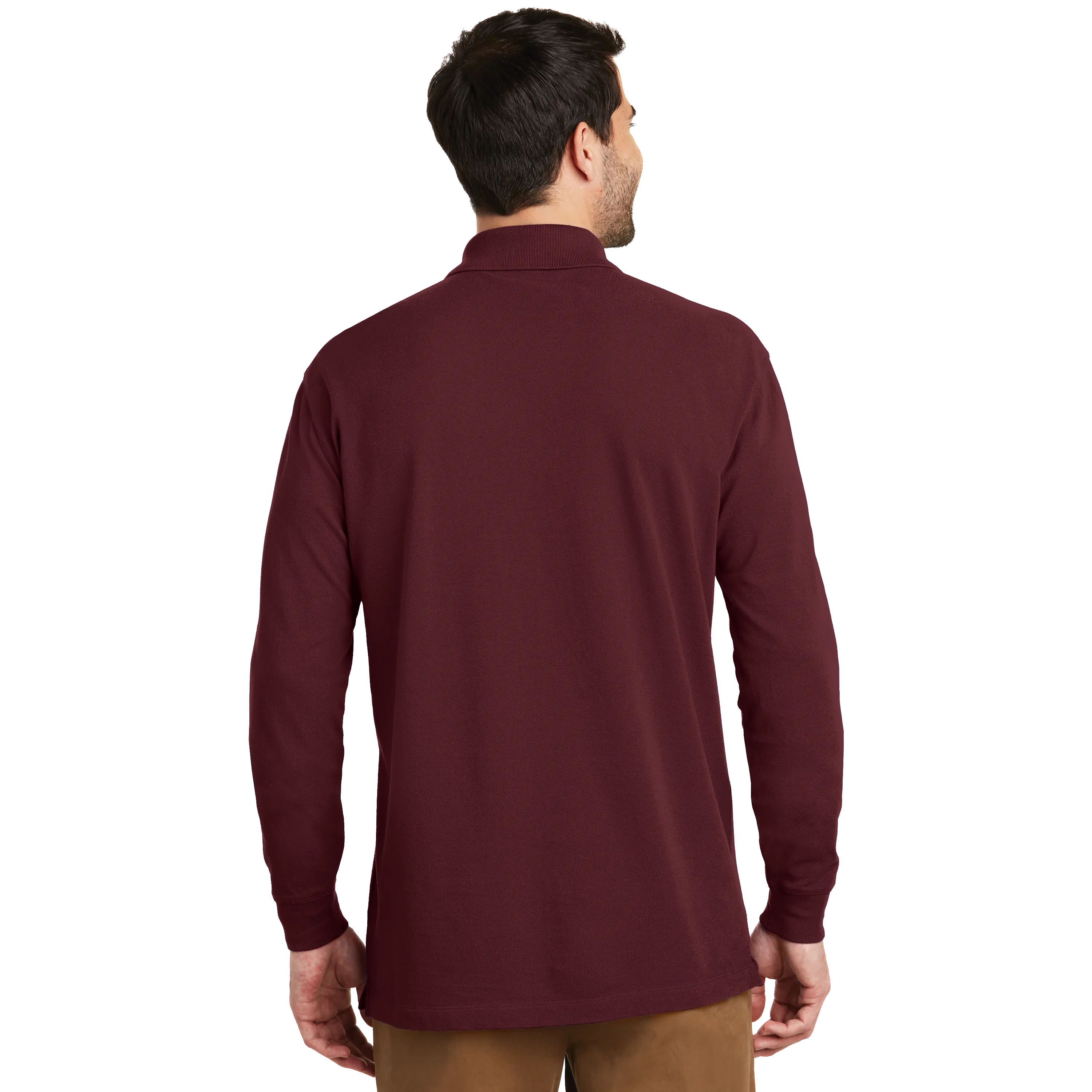 C2112 Mens Long Sleeve EZ Cotton Polo