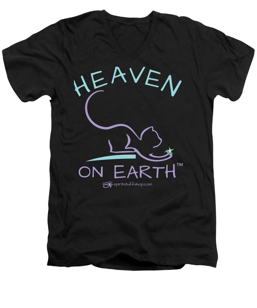 Cat/kitty Heaven On Earth - Men's V-Neck T-Shirt
