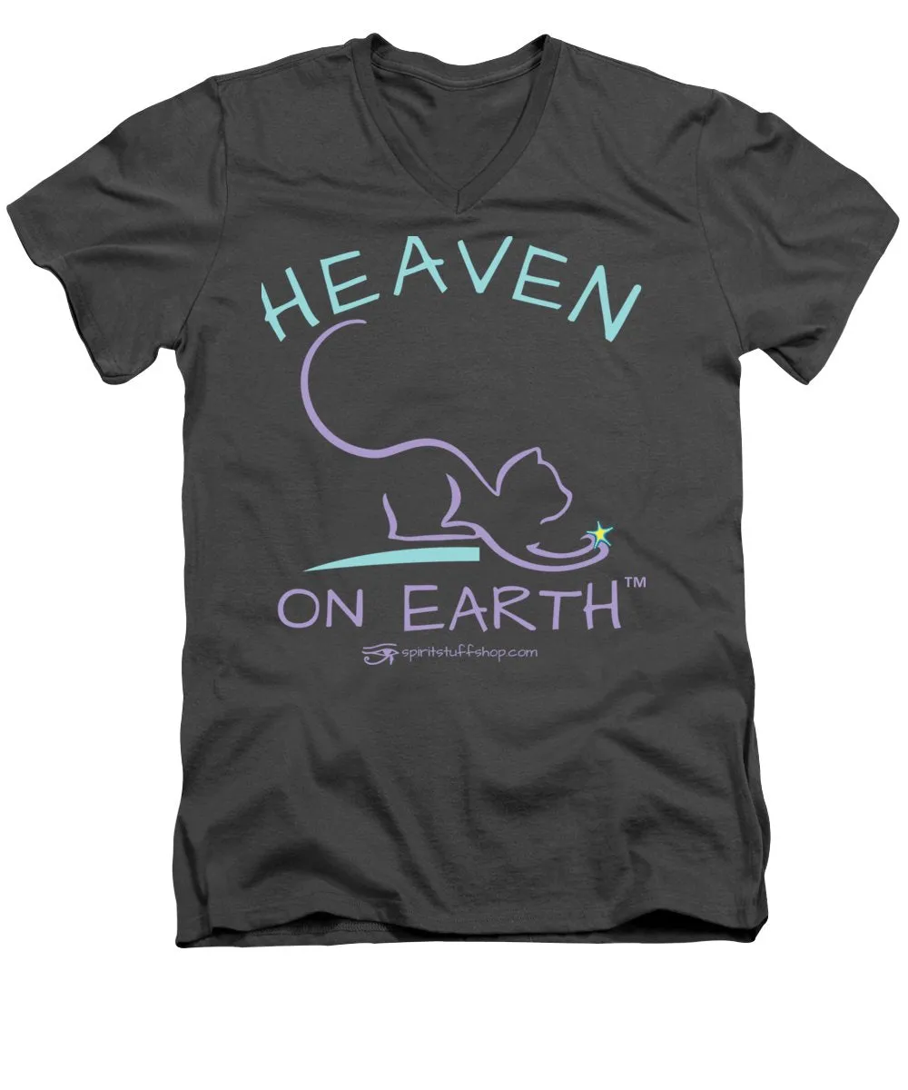 Cat/kitty Heaven On Earth - Men's V-Neck T-Shirt