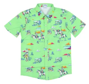 Cattle Drive Pearl Snap Short Sleeve Shirt || Blue Quail