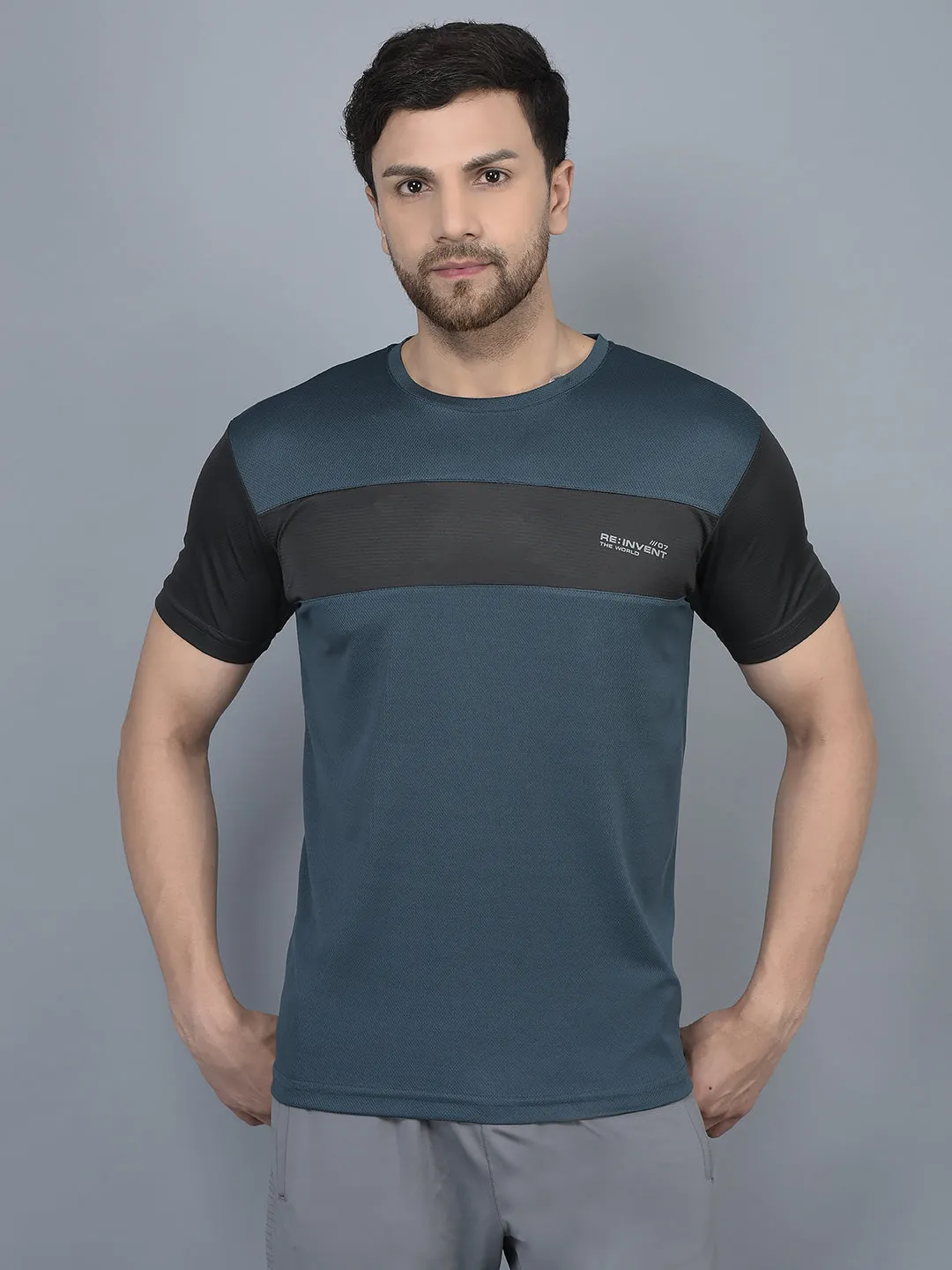 COBB MEN'S PACK OF 2 ROUND NECK ACTIVE WEAR COMBO T-SHIRT