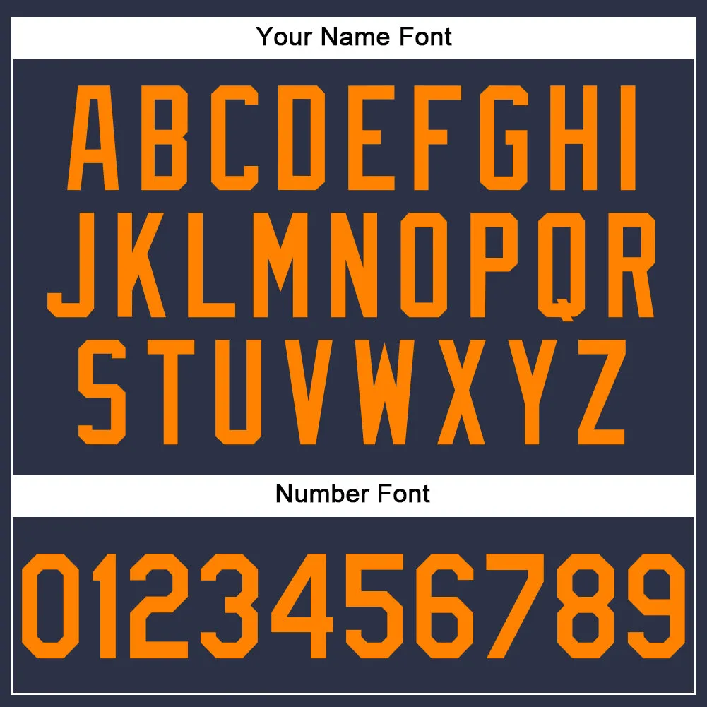 Custom Navy Bay Orange Performance T-Shirt