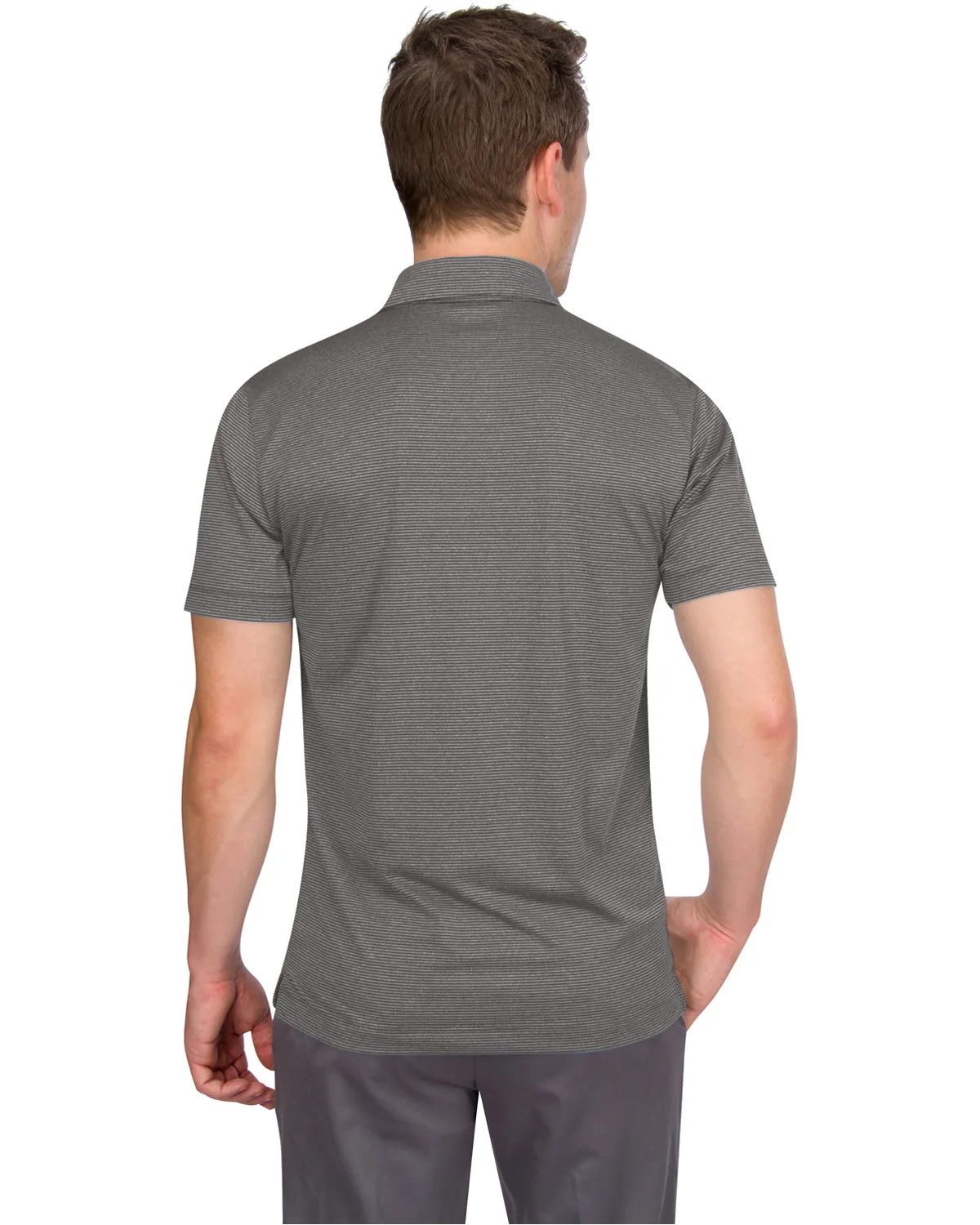 Extreme Deal - Men’s Thin-Striped Golf Polo Shirt