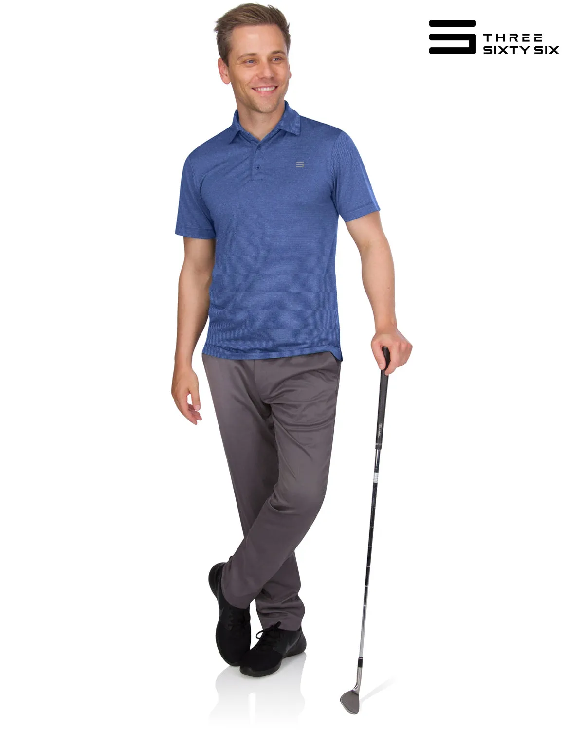 Extreme Deal - Men’s Thin-Striped Golf Polo Shirt
