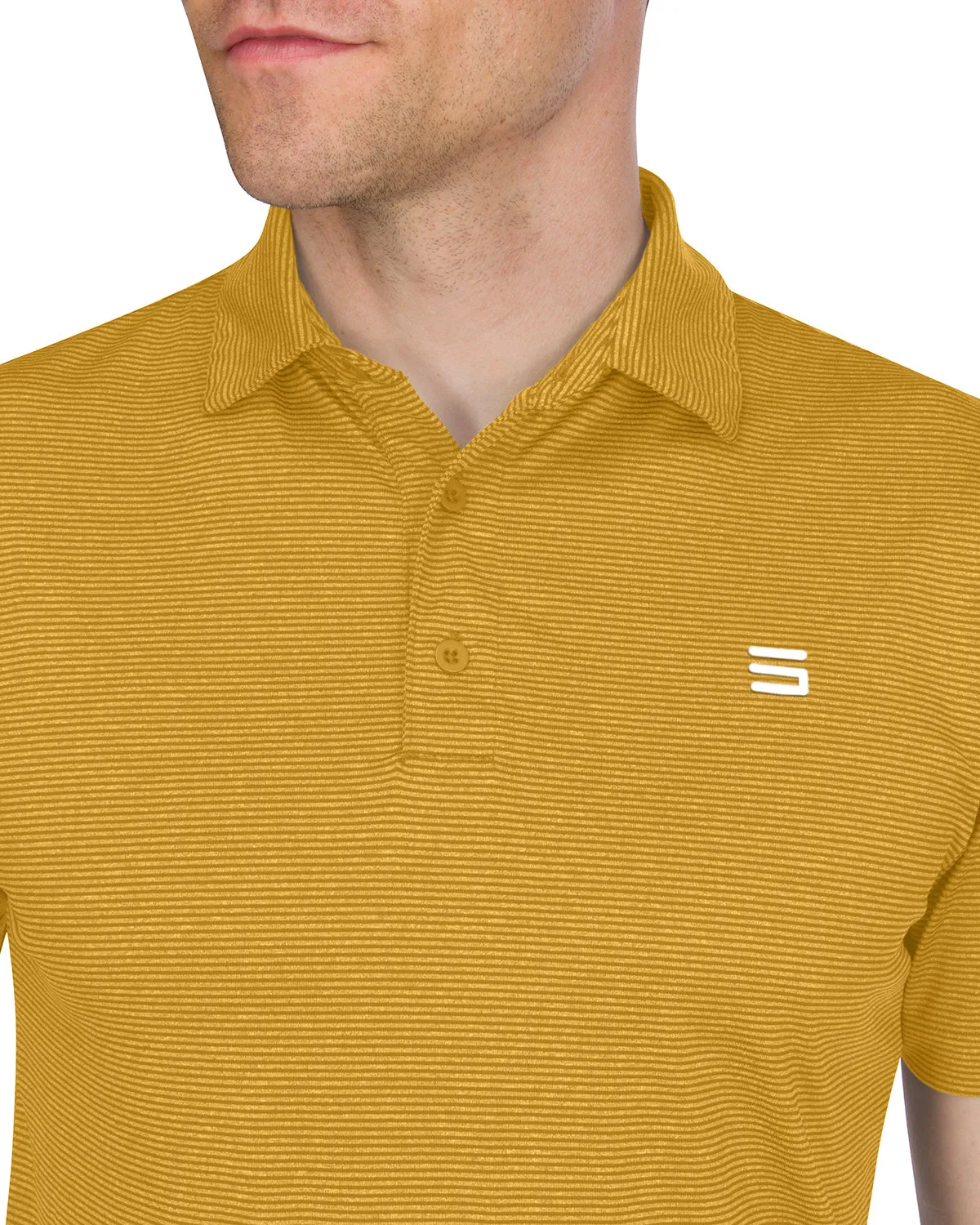 Extreme Deal - Men’s Thin-Striped Golf Polo Shirt
