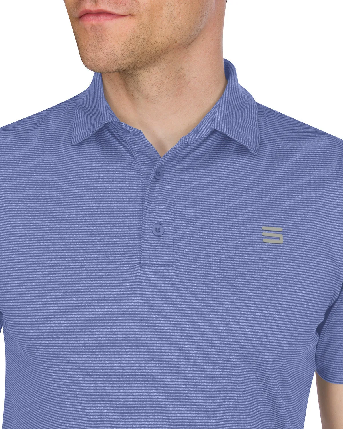 Extreme Deal - Men’s Thin-Striped Golf Polo Shirt