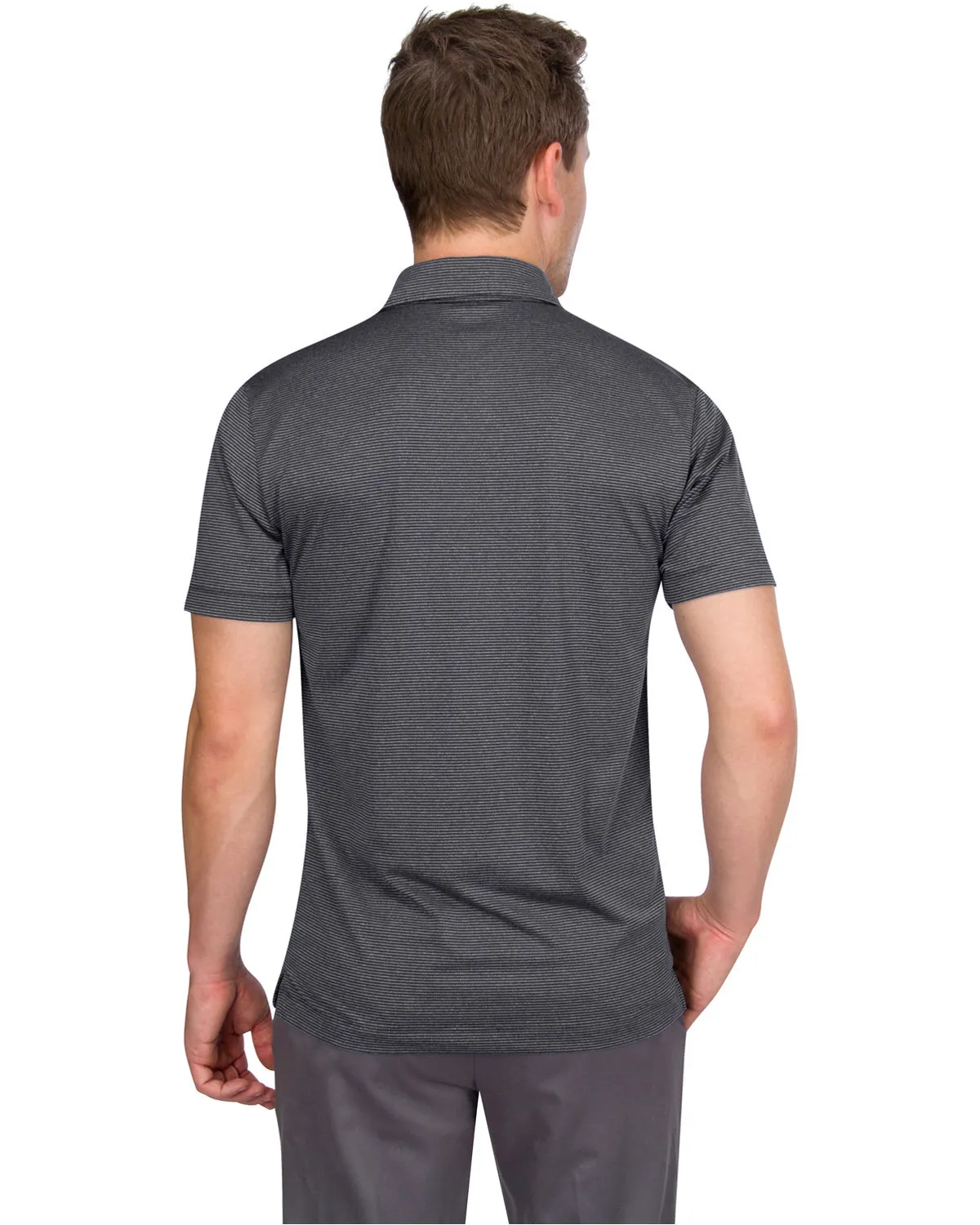 Extreme Deal - Men’s Thin-Striped Golf Polo Shirt