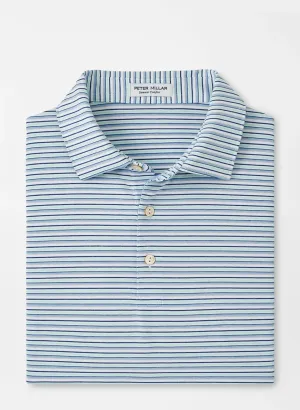 Fairmont Performance Jersey Polo (White/Cottage Blue)