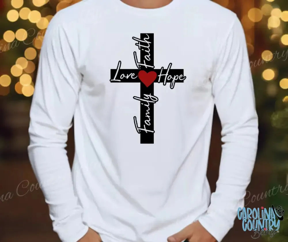 Faith Hope Love and Family – White