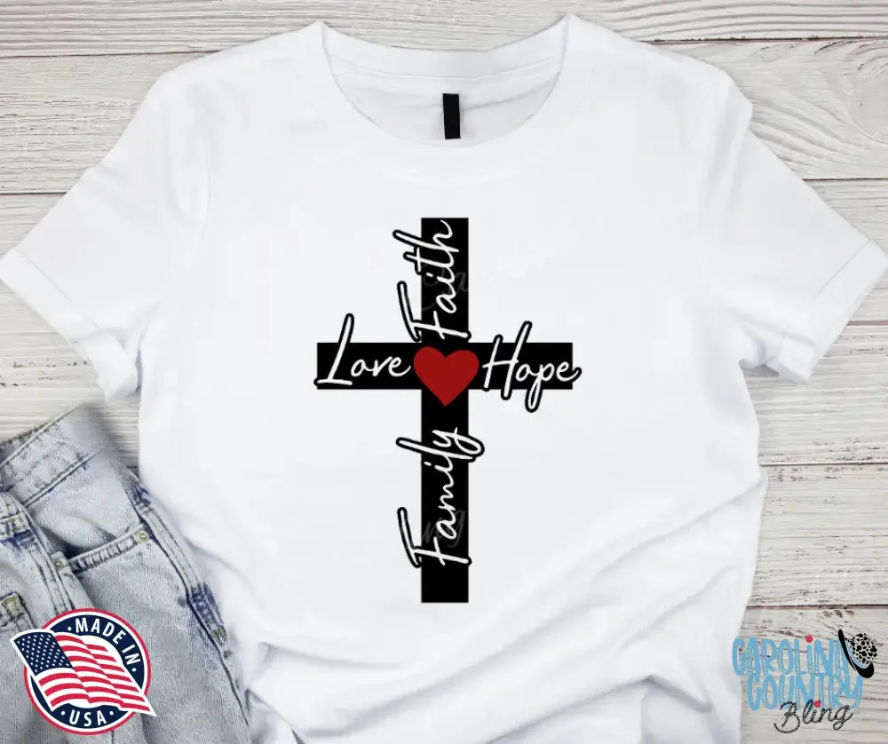 Faith Hope Love and Family – White