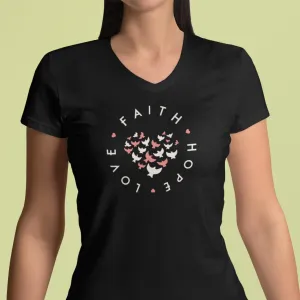 Faith Hope Love V-neck Shirt