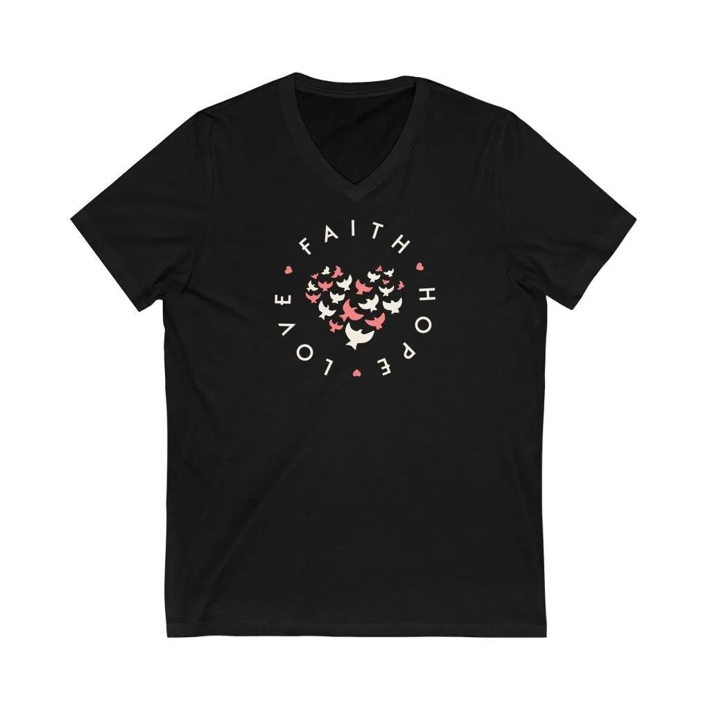 Faith Hope Love V-neck Shirt