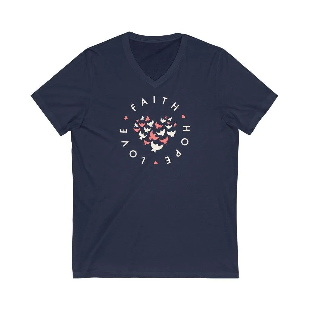 Faith Hope Love V-neck Shirt