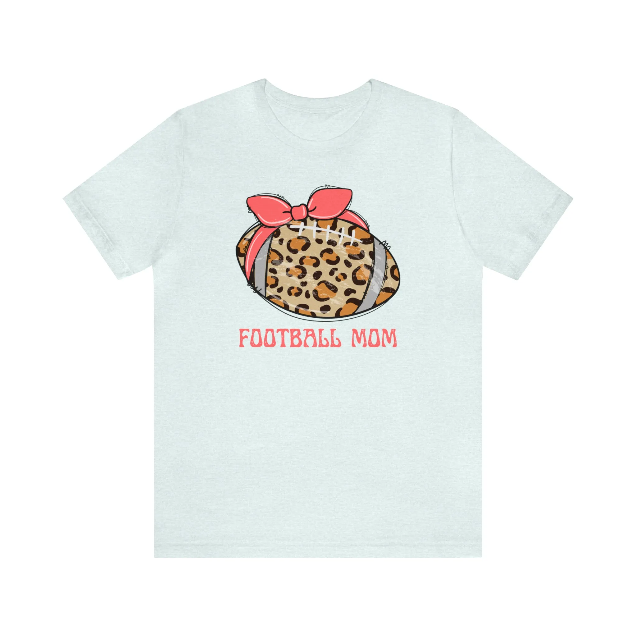 Football Mom Peach T-Shirt | Sports Mom Tee |  Bella Canvas 3001 Unisex |  Mama Short Sleeve Tshirt