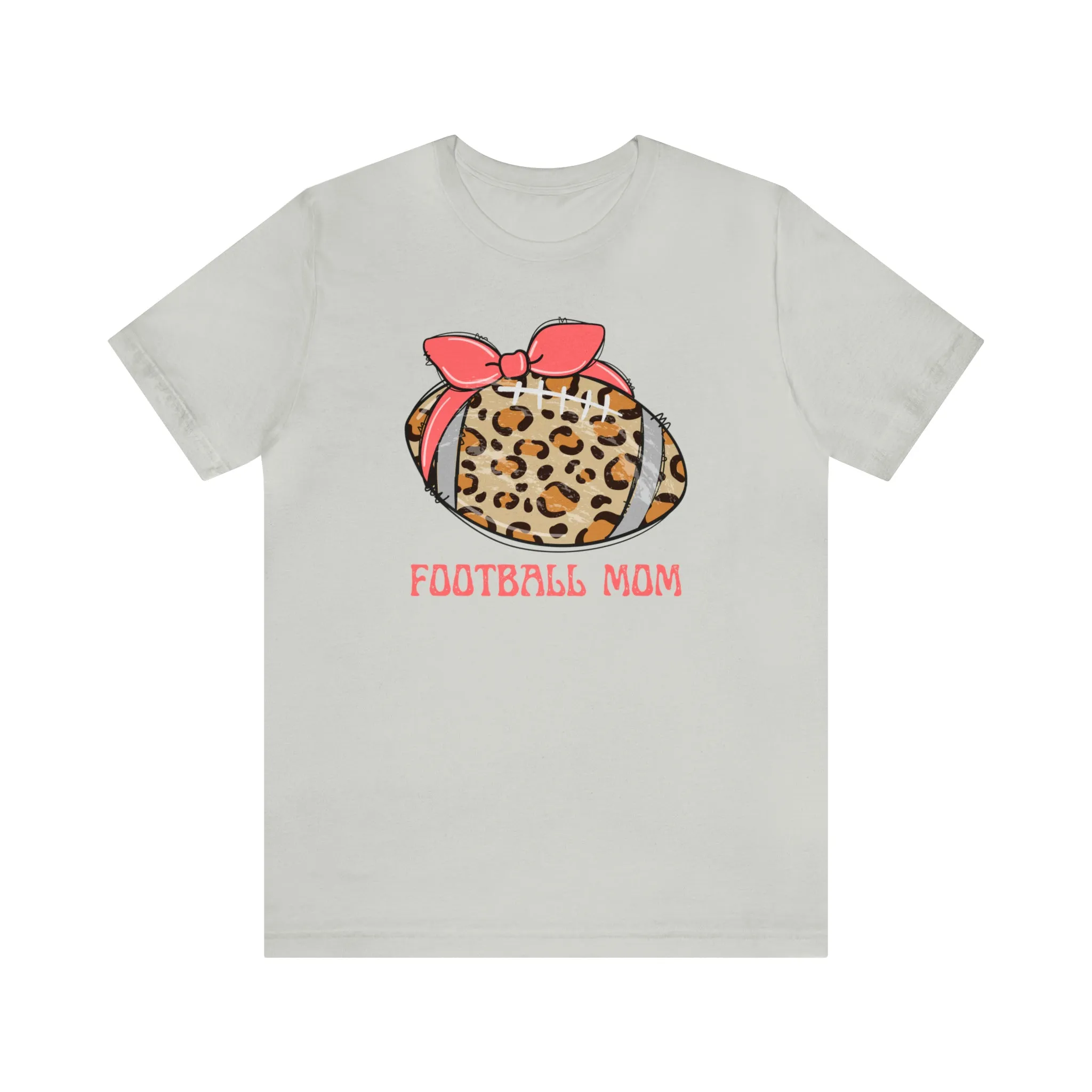 Football Mom Peach T-Shirt | Sports Mom Tee |  Bella Canvas 3001 Unisex |  Mama Short Sleeve Tshirt