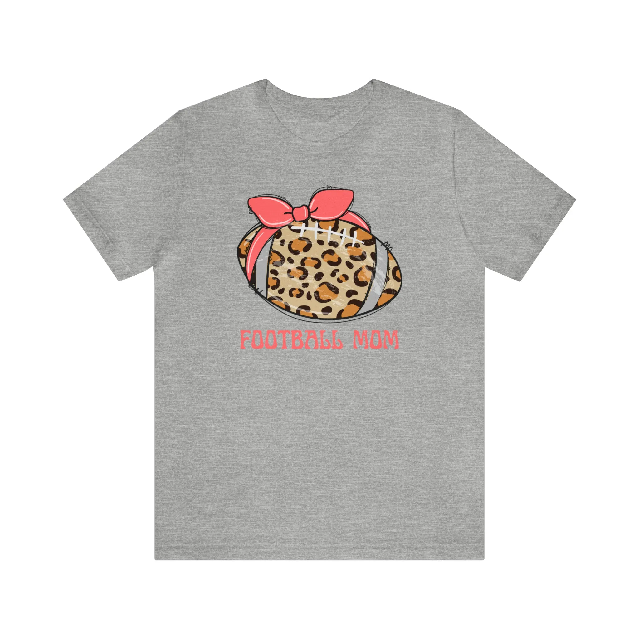 Football Mom Peach T-Shirt | Sports Mom Tee |  Bella Canvas 3001 Unisex |  Mama Short Sleeve Tshirt