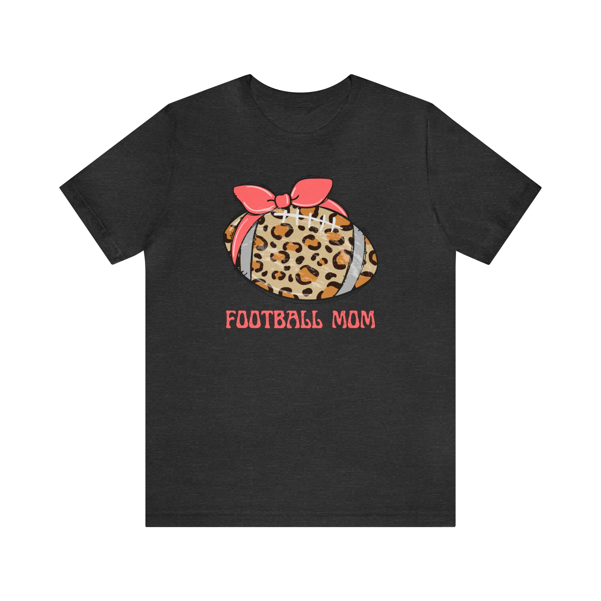 Football Mom Peach T-Shirt | Sports Mom Tee |  Bella Canvas 3001 Unisex |  Mama Short Sleeve Tshirt