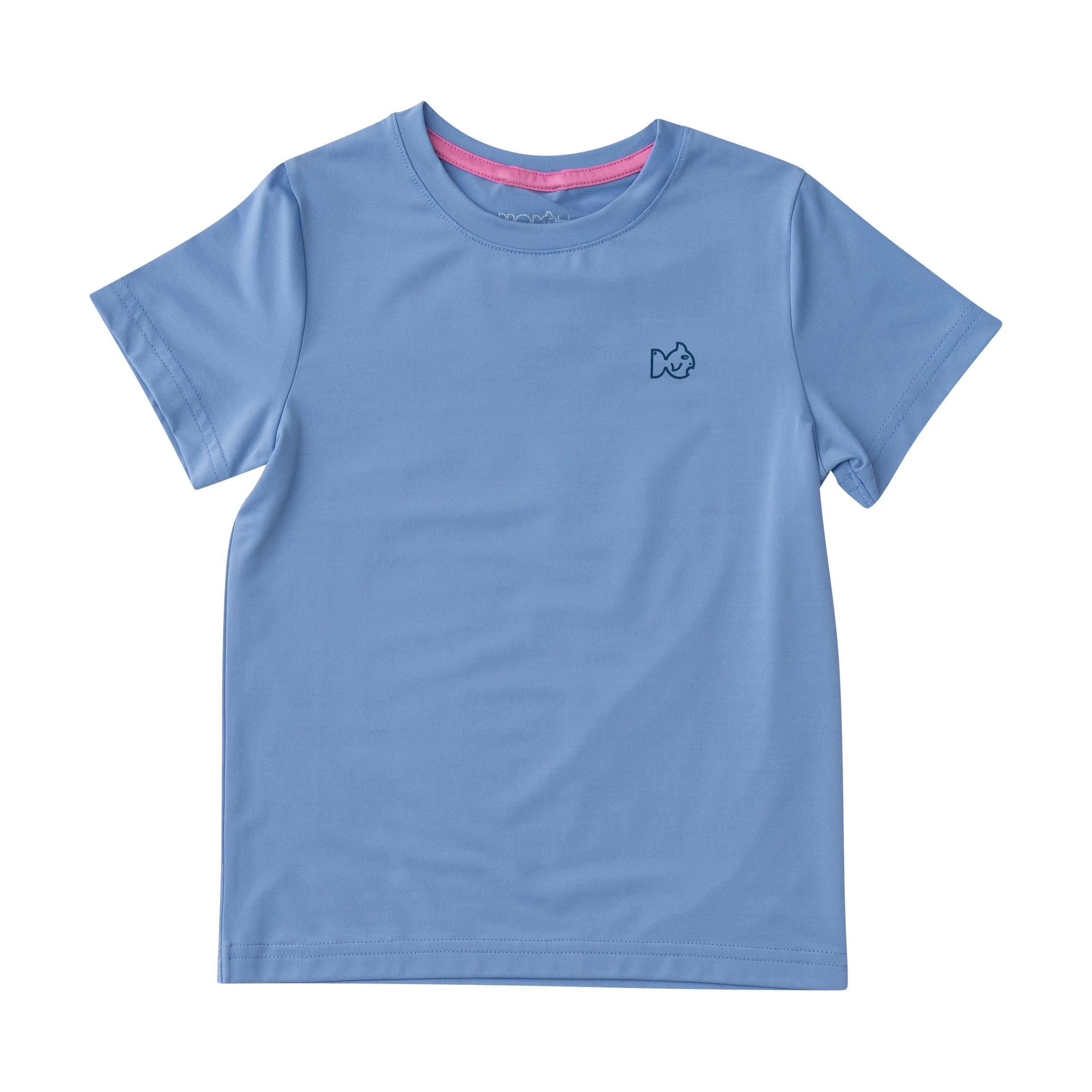 Girls Pro Performance Short Sleeve Fishing T-shirt in Coastline Blue Life's a Beach