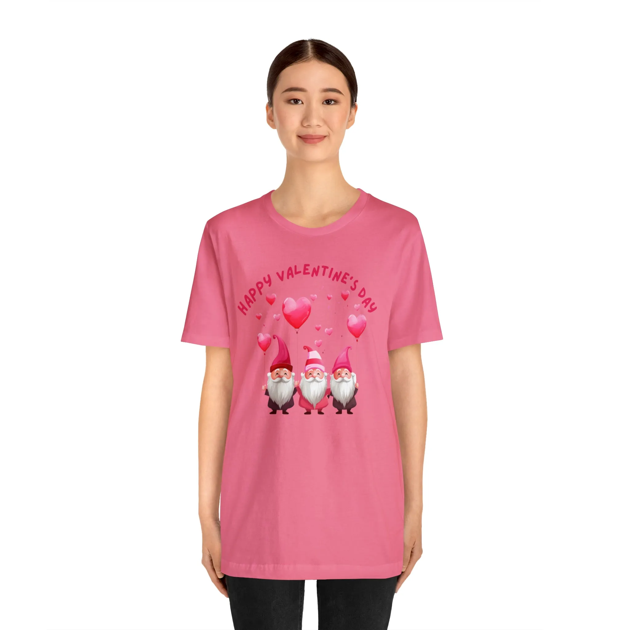 Gnomes Happy Valentine's Day T-Shirt | Sweetheart Love Tee |  Bella Canvas 3001 Unisex |  I Love You Short Sleeve Tshirt