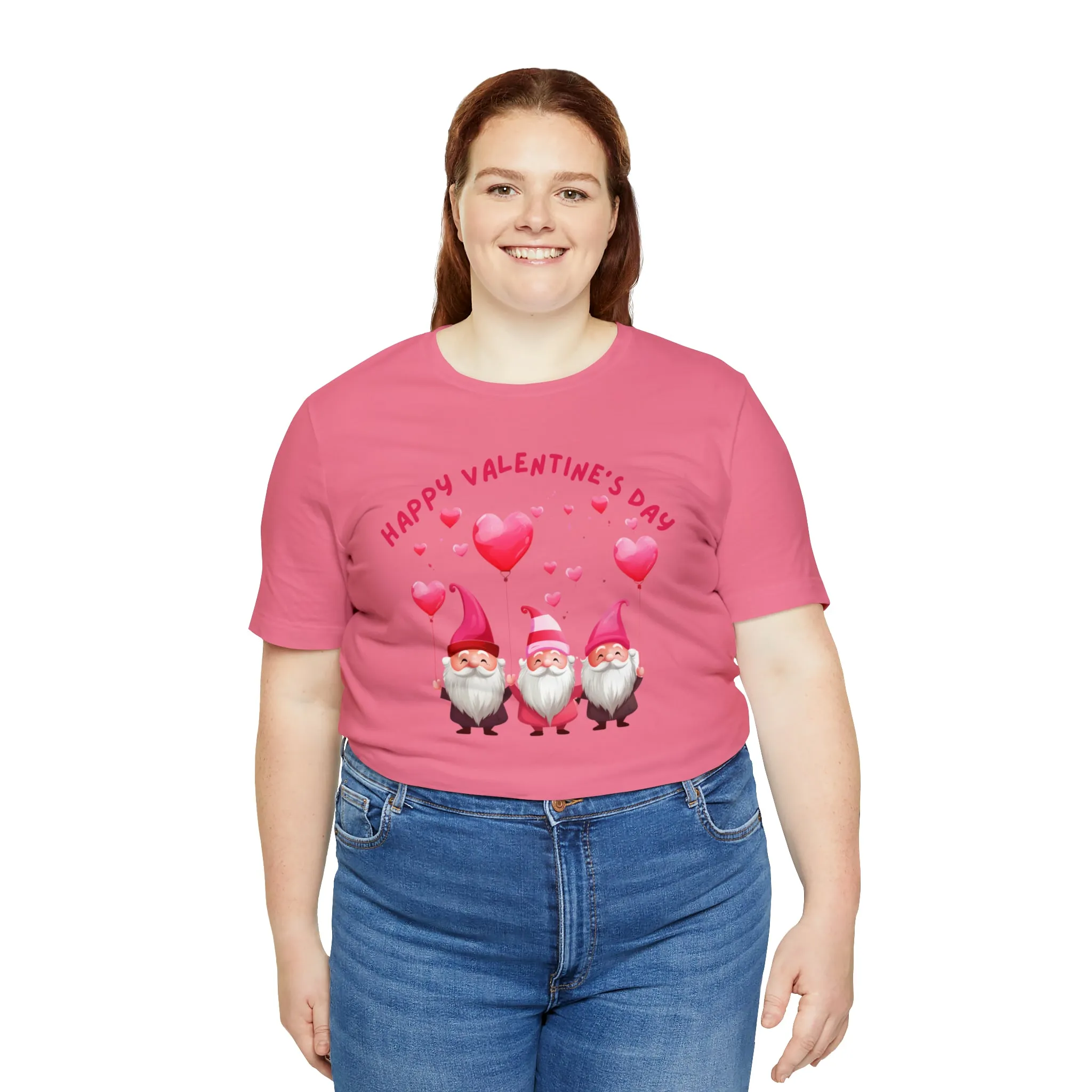 Gnomes Happy Valentine's Day T-Shirt | Sweetheart Love Tee |  Bella Canvas 3001 Unisex |  I Love You Short Sleeve Tshirt
