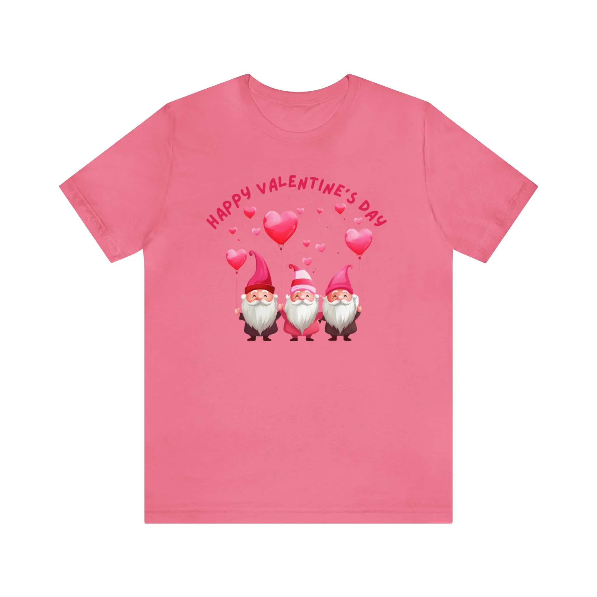 Gnomes Happy Valentine's Day T-Shirt | Sweetheart Love Tee |  Bella Canvas 3001 Unisex |  I Love You Short Sleeve Tshirt