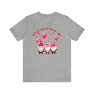 Gnomes Happy Valentine's Day T-Shirt | Sweetheart Love Tee |  Bella Canvas 3001 Unisex |  I Love You Short Sleeve Tshirt