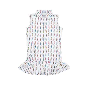 Golf Bags Polo Sleeveless Dress || Blue Quail