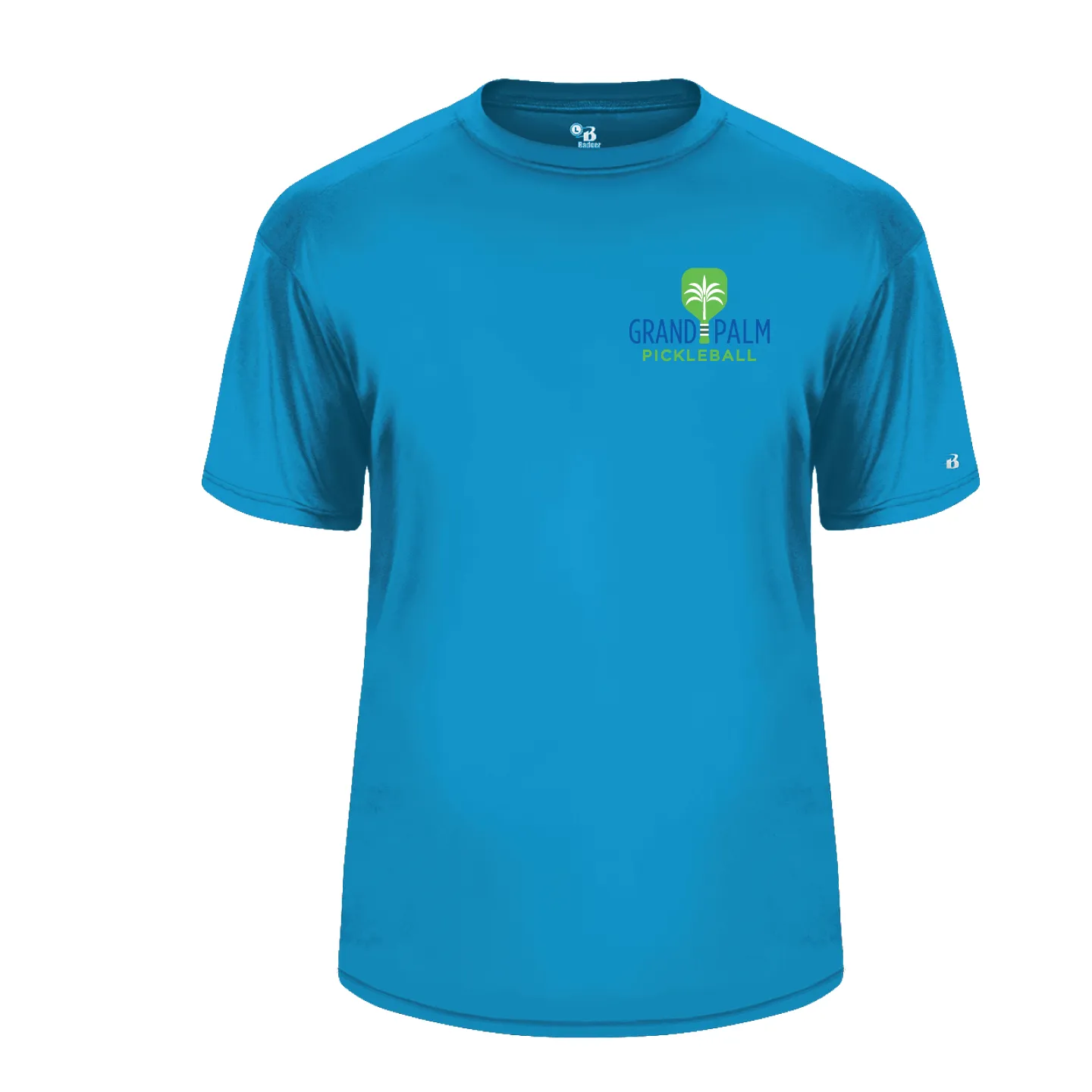 Grand Palm Pickleball Men's Performance Short Sleeve Crew Neck Shirt
