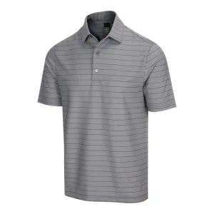 Greg Norman Men's Stripe Stretch Polo - Black