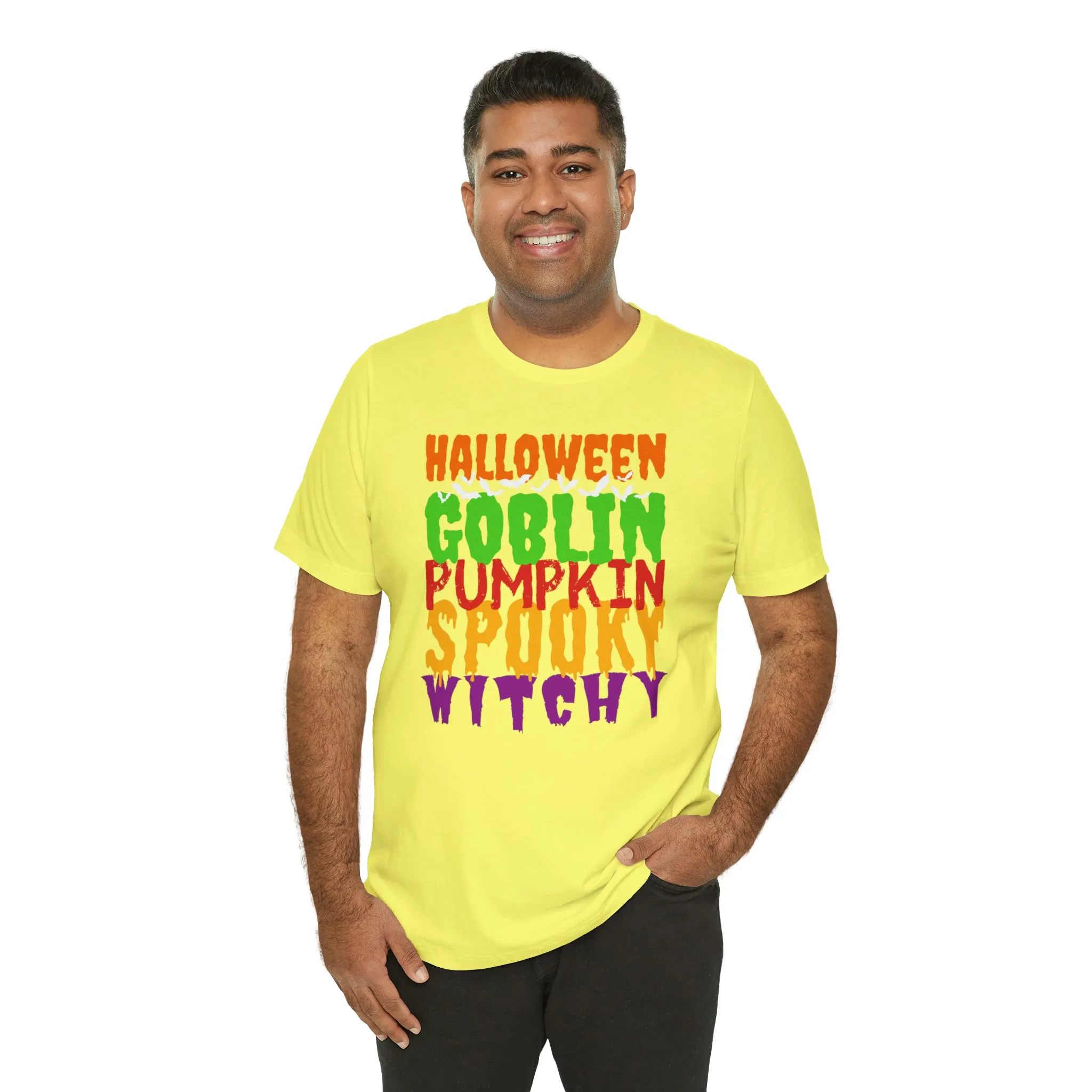 Halloween Goblin Pumpkin T-Shirt | Spooky Witchy Tee |  Bella Canvas 3001Unisex | Creepy Short Sleeve Tshirt