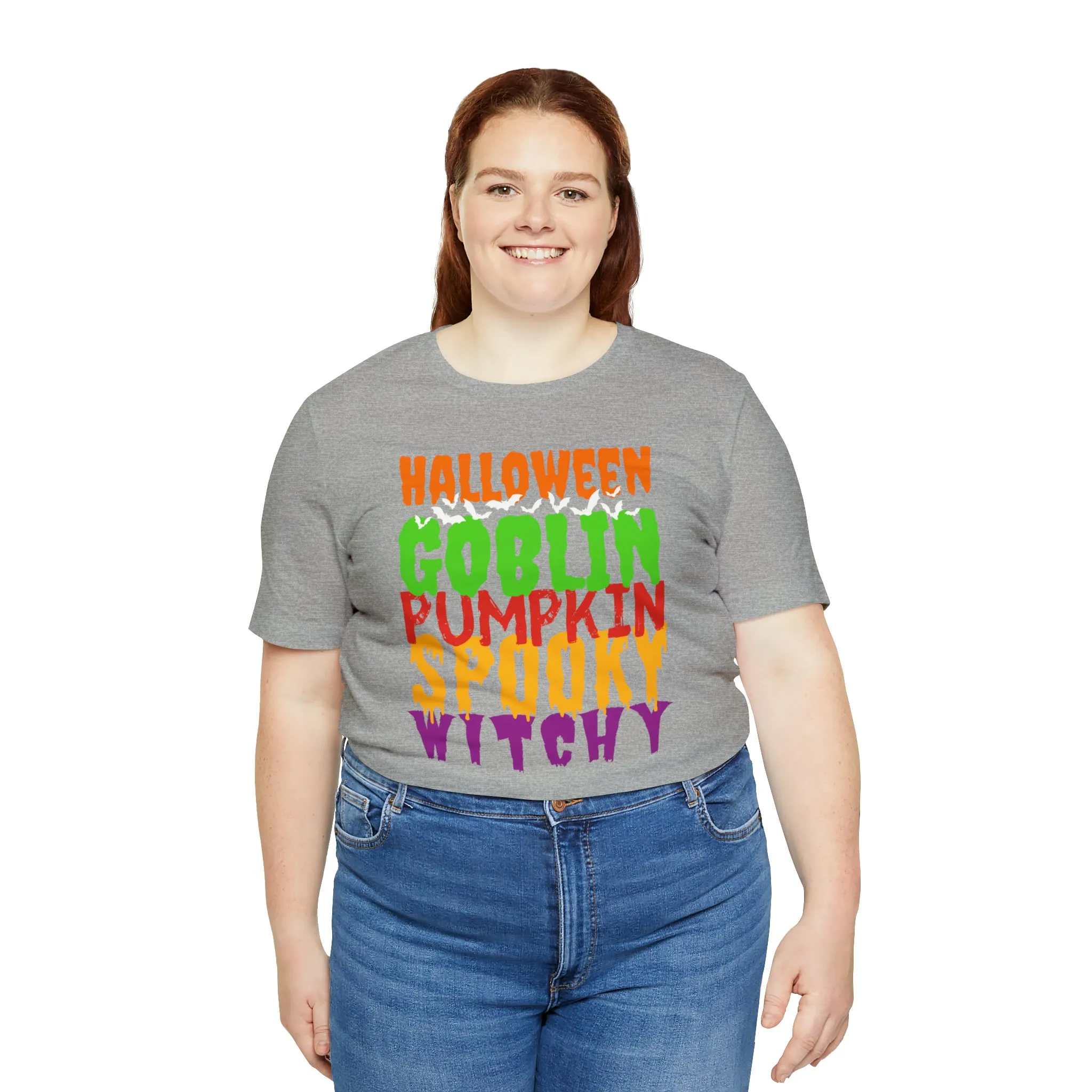 Halloween Goblin Pumpkin T-Shirt | Spooky Witchy Tee |  Bella Canvas 3001Unisex | Creepy Short Sleeve Tshirt