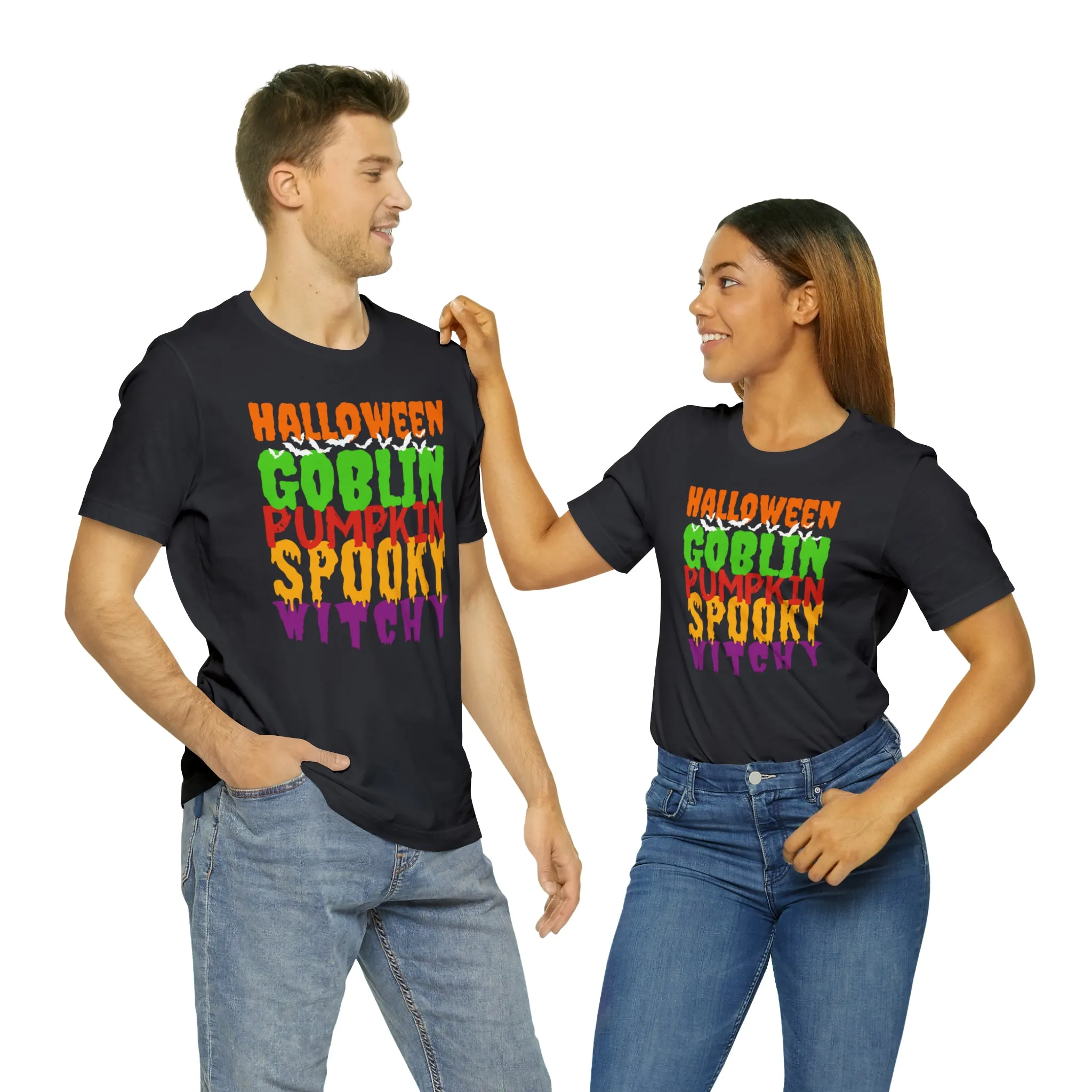 Halloween Goblin Pumpkin T-Shirt | Spooky Witchy Tee |  Bella Canvas 3001Unisex | Creepy Short Sleeve Tshirt