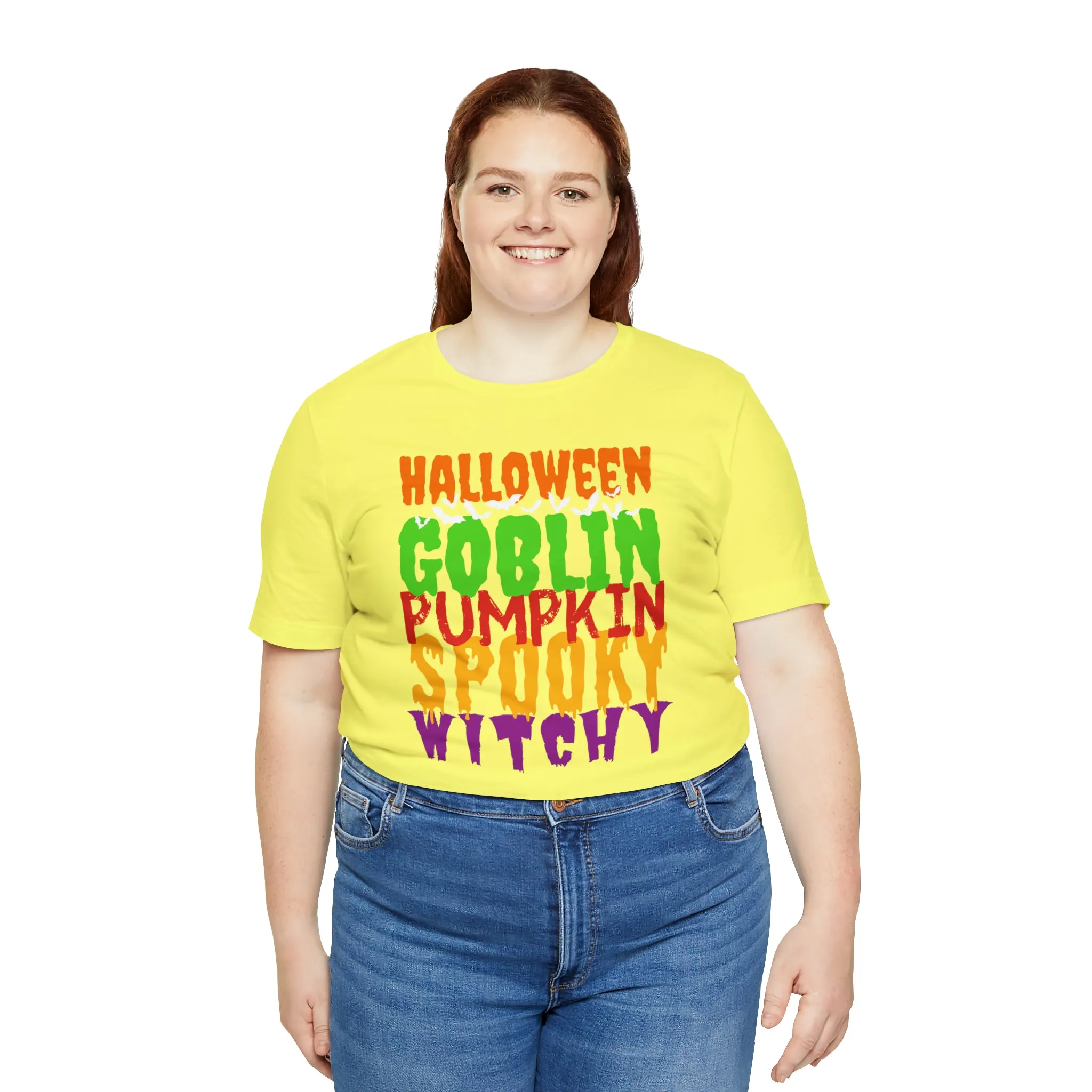 Halloween Goblin Pumpkin T-Shirt | Spooky Witchy Tee |  Bella Canvas 3001Unisex | Creepy Short Sleeve Tshirt