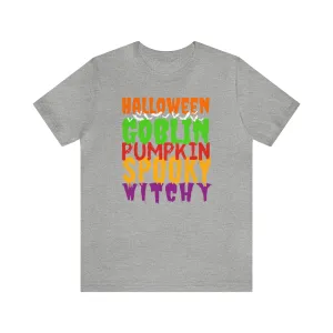Halloween Goblin Pumpkin T-Shirt | Spooky Witchy Tee |  Bella Canvas 3001Unisex | Creepy Short Sleeve Tshirt