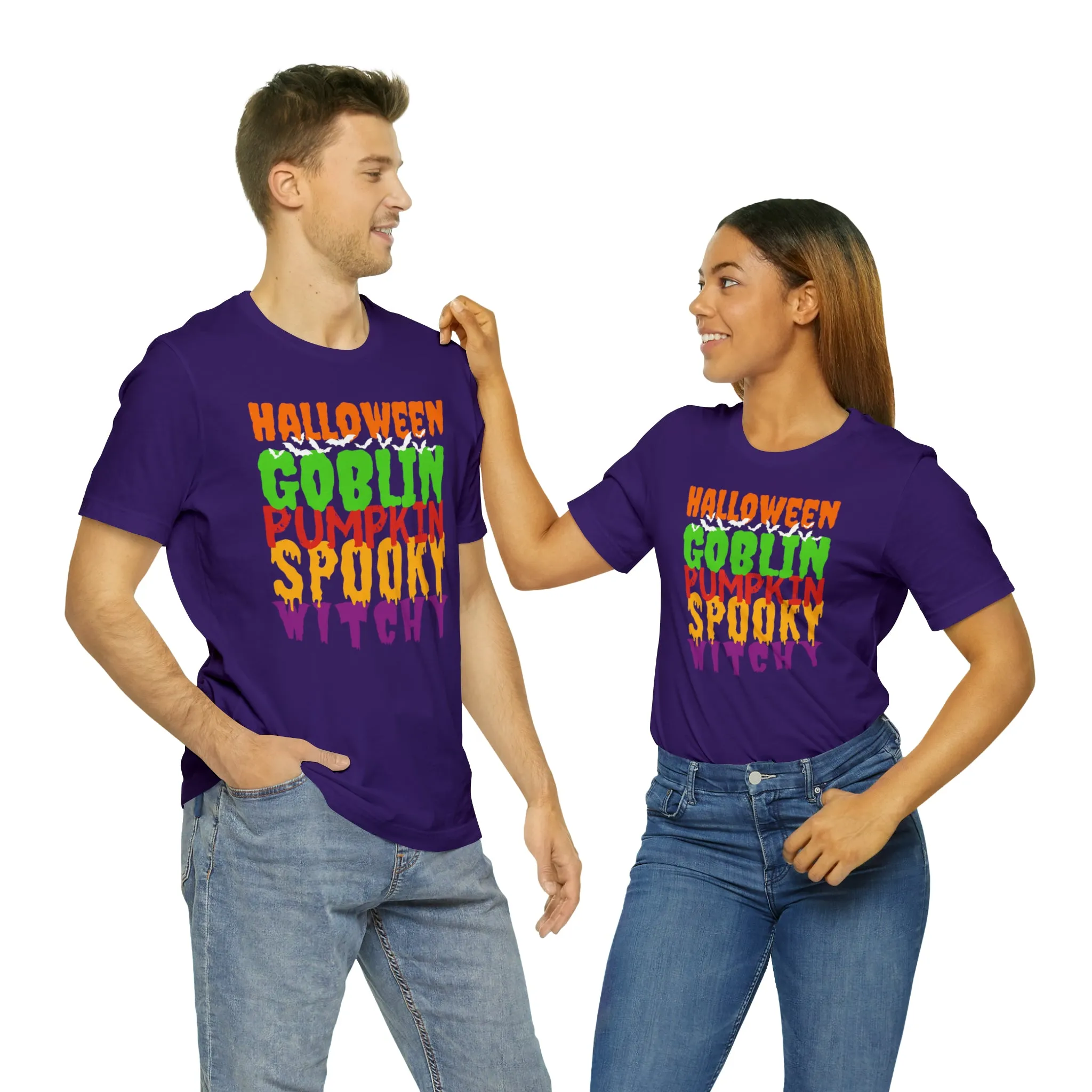 Halloween Goblin Pumpkin T-Shirt | Spooky Witchy Tee |  Bella Canvas 3001Unisex | Creepy Short Sleeve Tshirt