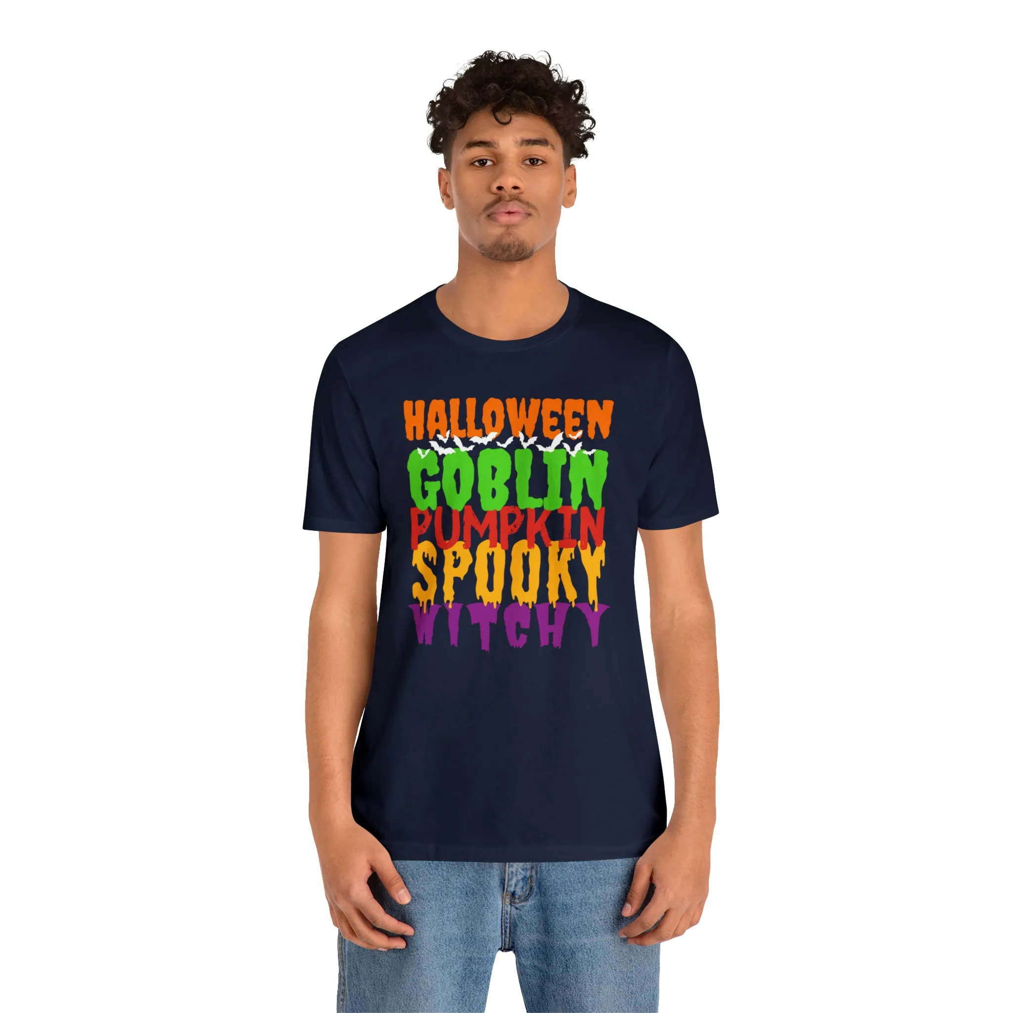 Halloween Goblin Pumpkin T-Shirt | Spooky Witchy Tee |  Bella Canvas 3001Unisex | Creepy Short Sleeve Tshirt
